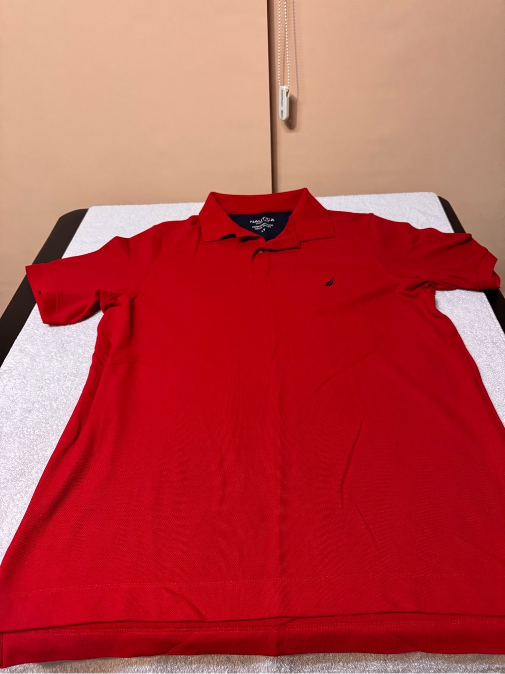 Nautica Men’s Red Polo Performance Deck Shirt